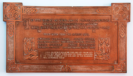 War memorial in Ford Parish Church