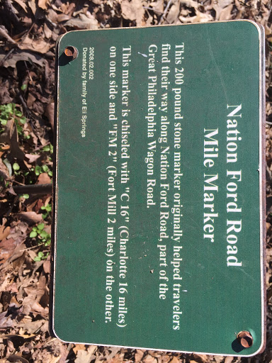 Nation Ford Road Mile Marker