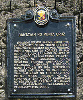 Punta Cruz Watchtower historical marker