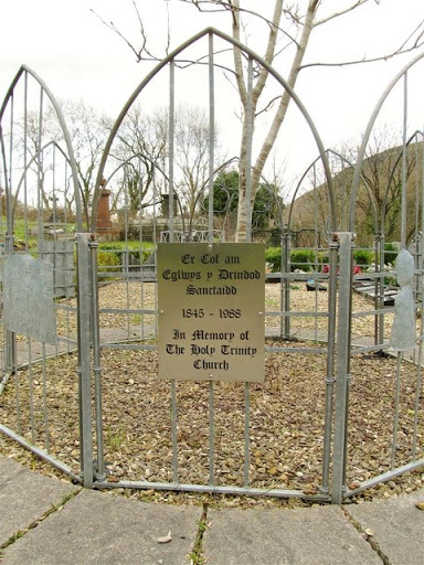 Plaque in Holy Trinity memorial garden, Ystalyfera