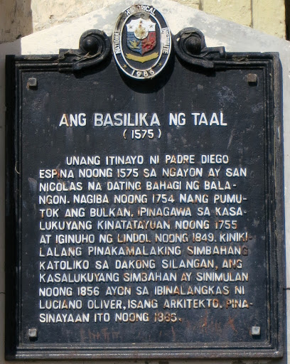 Basilica of Taal historical marker