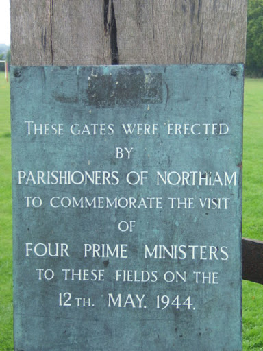 Plaque on Commemorative Gates, Northiam