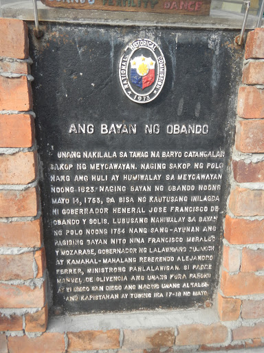 The Town of Obando historical marker