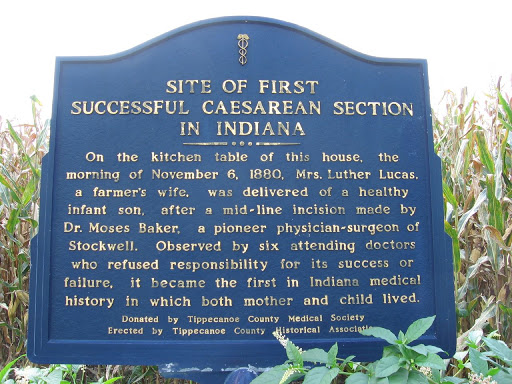 Site of First Successful Caesarean Section in Indiana