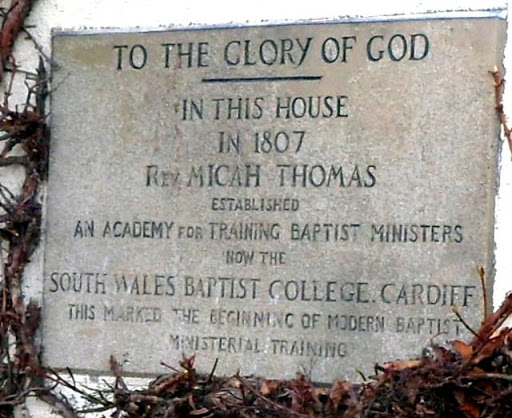 Baptist Academy 1807 plaque, Abergavenny