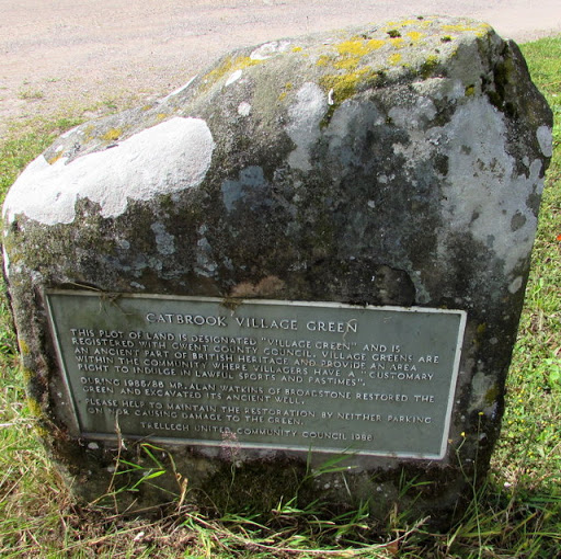 Catbrook Village Green plaque
