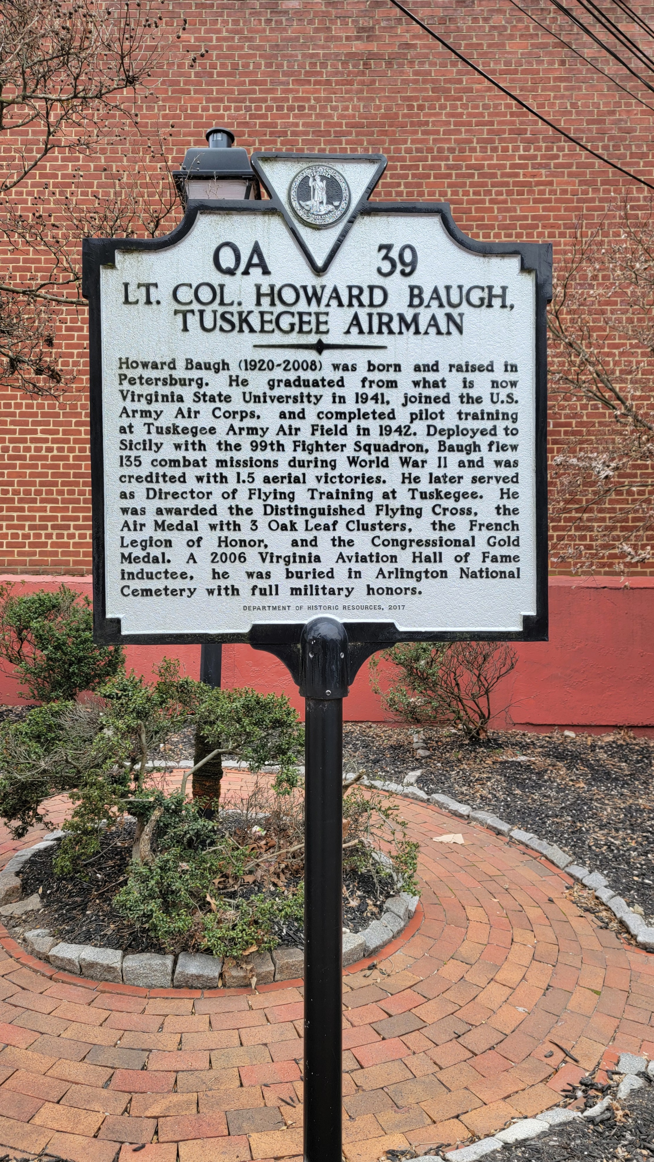Lt. Col. Howard Baugh, Petersburg, VA