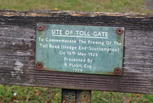 Plaque on a bench