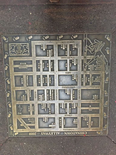 San Francisco Chinatown Map Plaque