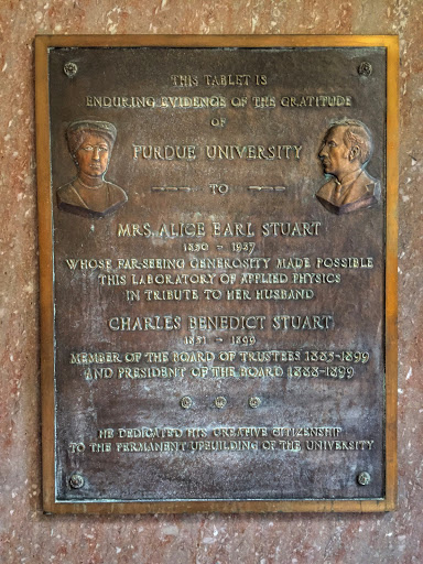 Purdue University's Gratitude to Mrs. Alice Earl Stuart