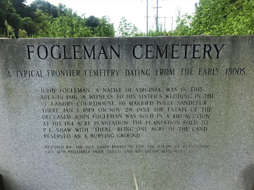 Fogleman Cemetery - Typical Frontier Cemetery Dating From the Early 1800s