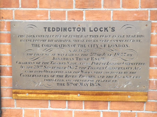 Teddington Locks Plaque