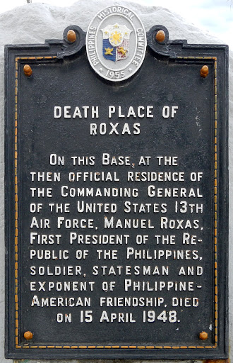 Death Place of Roxas historical marker
