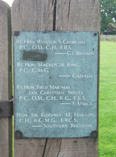Plaque for four Prime Ministers