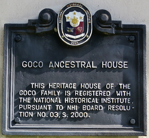 Goco Ancestral House historical marker