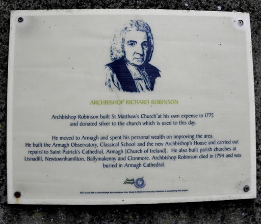 Plaque, St Matthew's Church
