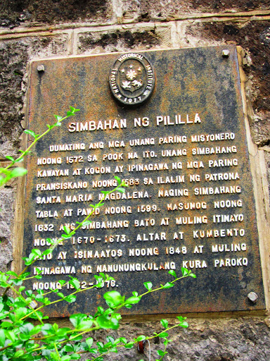 Pililla Church historical marker