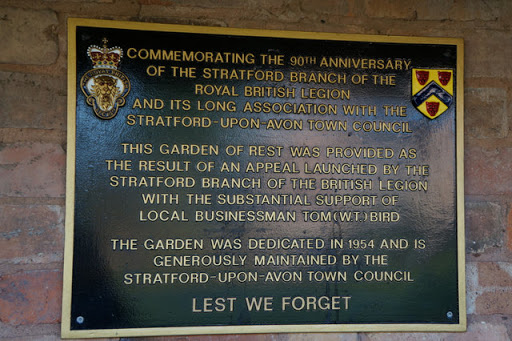 Royal British Legion plaque