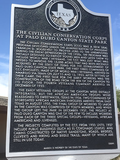 The CCC at Palo Duro Canyon State Park