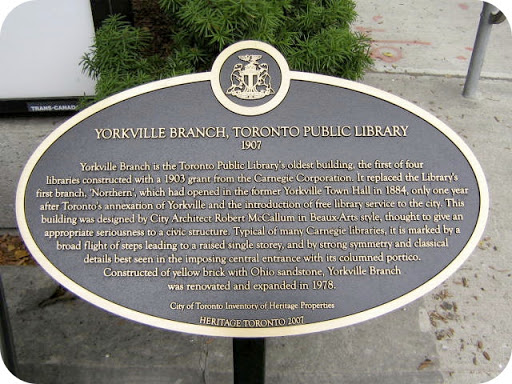 Yorkville Branch, Toronto Public Library 1907