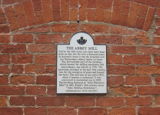 Abbey Mill (3) - plaque, Mill Street, Tewkesbury