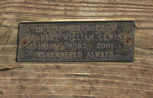 Plaque on seat on Clent Hills, near Clent