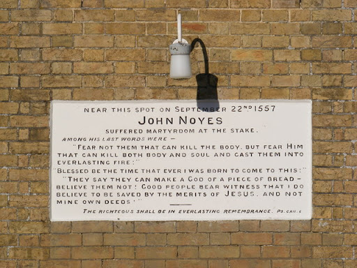 Plaque on Laxfield Baptist Church
