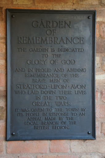 The Garden of Remembrance plaque