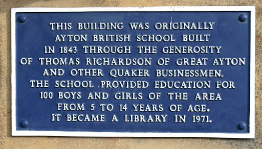 Plaque on the Library