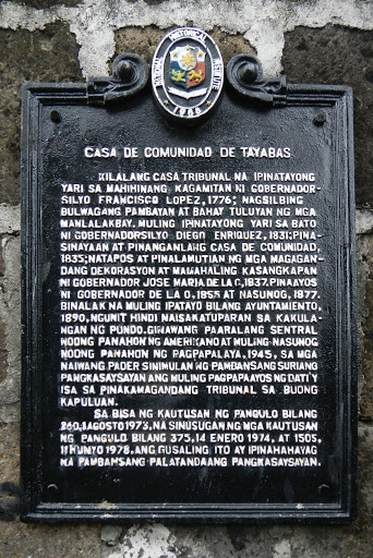 Casa de Comunidad de Tayabas historical marker