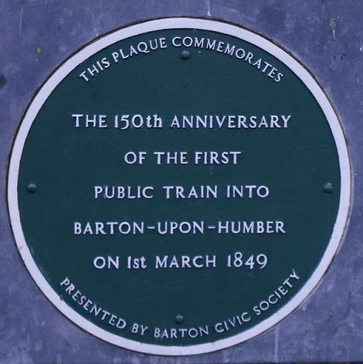 Plaque at Barton upon Humber Train Station
