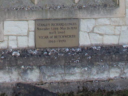 St Michael's Betchworth: plaque to Stanley Longes