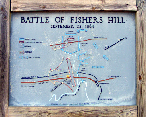 Map of the Battle of Fishers Hill