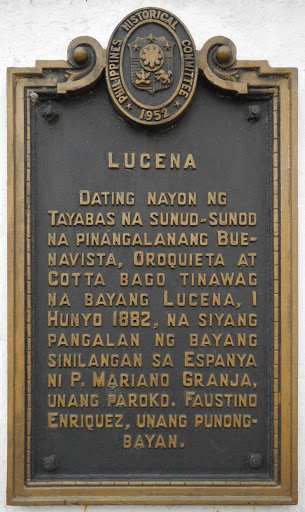 Lucena historical marker