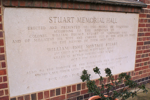 Plaque on Tempsford Village Hall