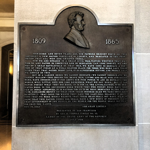 Gettysburg Address, SF City Hall