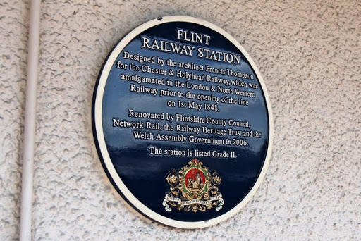Plaque, Flint railway station
