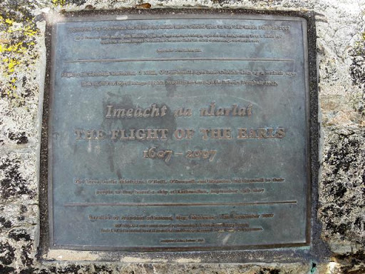 "The Flight of the Earls" plaque, Rathmullan