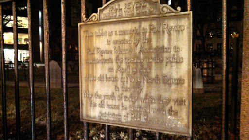 "Paul Revere buried in this ground"