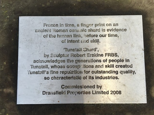 Tunstall Shard: plaque on the plinth