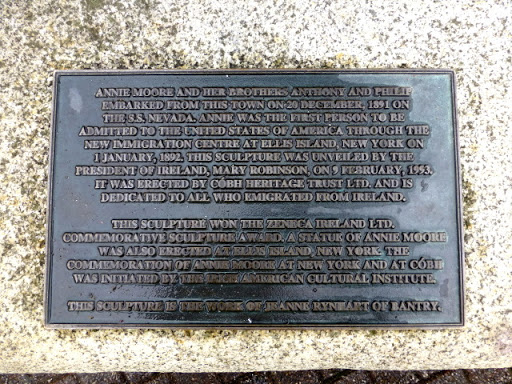 Plaque, Annie Moore sculpture