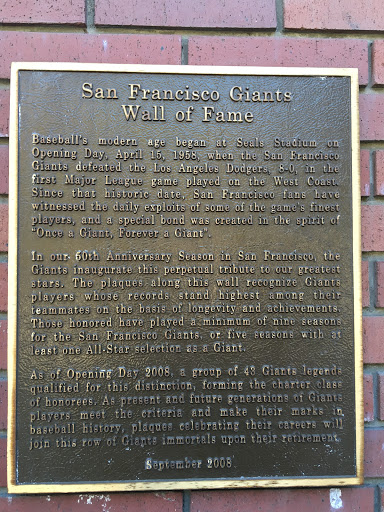 San Francisco Giants Wall of Fame