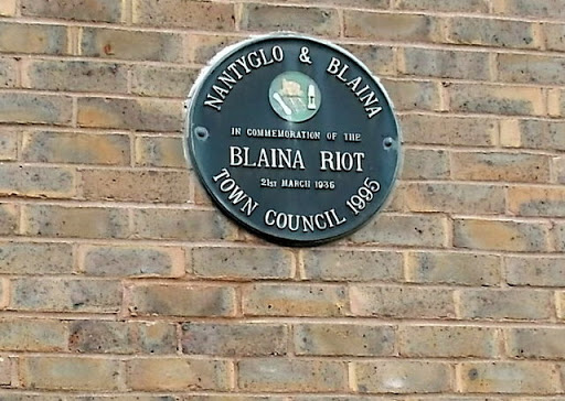 Blaina Riot plaque