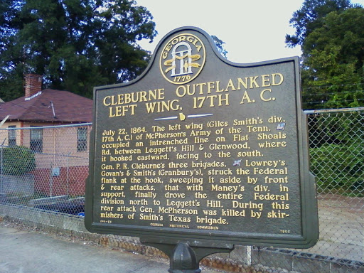 Cleburne outflanked; left wing, 17th A.C.