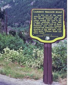 Cariboo Wagon Road (Sign missing)