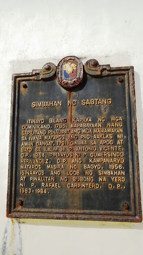 Church of Sabtang historical marker