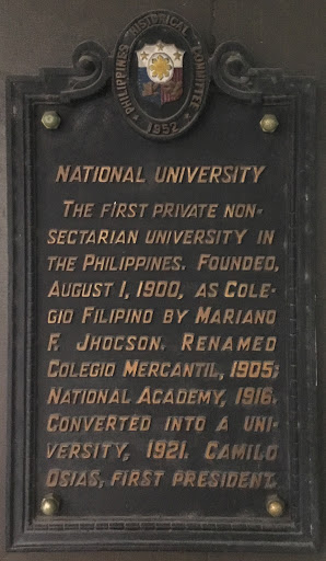 National University historical marker