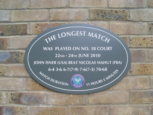 The Longest Match Plaque at Wimbledon Tennis Club
