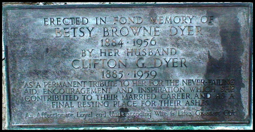Dyer's Memorial Plaque