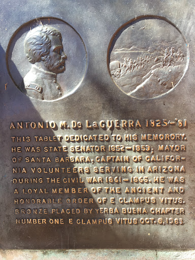Antonio M. De La Guerra 1825-'81 To His Memorory